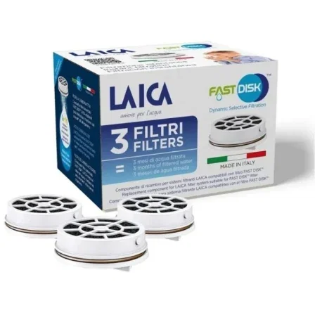 Laica Pack de 3 Filtros Fast Disk FD03A para Botella Flow'n Go